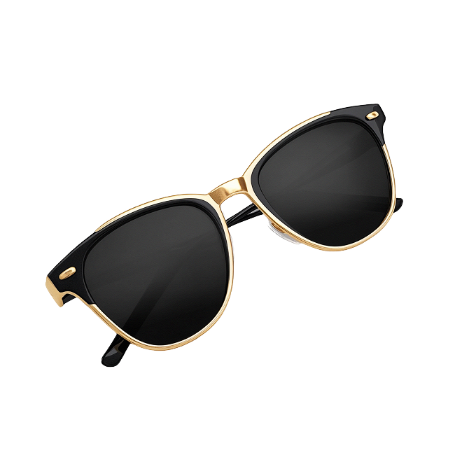 Classic Matte Grey Square Frame Premium Fashion Sunglasses Hover Image