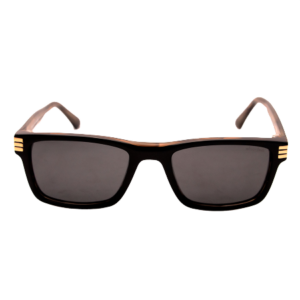 Premium Blue Mirrored Lens Stylish Black Frame Sunglasses Hover Image