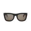 Premium Blue Mirrored Lens Stylish Black Frame Sunglasses
