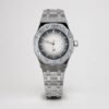 Men's Octagonal Bezel Silver Date watch