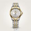 Bestwin Doctor model quartz watch with silver dial, gold bezel, and two-tone steel bracelet.
