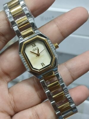 IEKE Ladies Luxury Watch – Mother of Pearl Dial & Two-Tone Crystal Bezel Hover Image