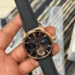 Pagani Design PD-YS021 automatic watch with rose gold case, black skeleton dial, moon phase display