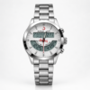 Al Fajr WA-10 digital Islamic prayer watch with stainless steel bracelet.