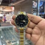 Classic Black Dial Steel Day-Date Watch