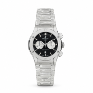 Silver Sport Watch – Black Dial with Sub-Dials & Steel Bracelet