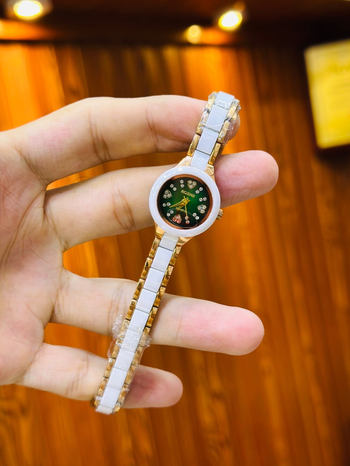 RGENS Ceramic Ladies Watch – Red Dial & Japanese Movement (Multiple Colors) Hover Image